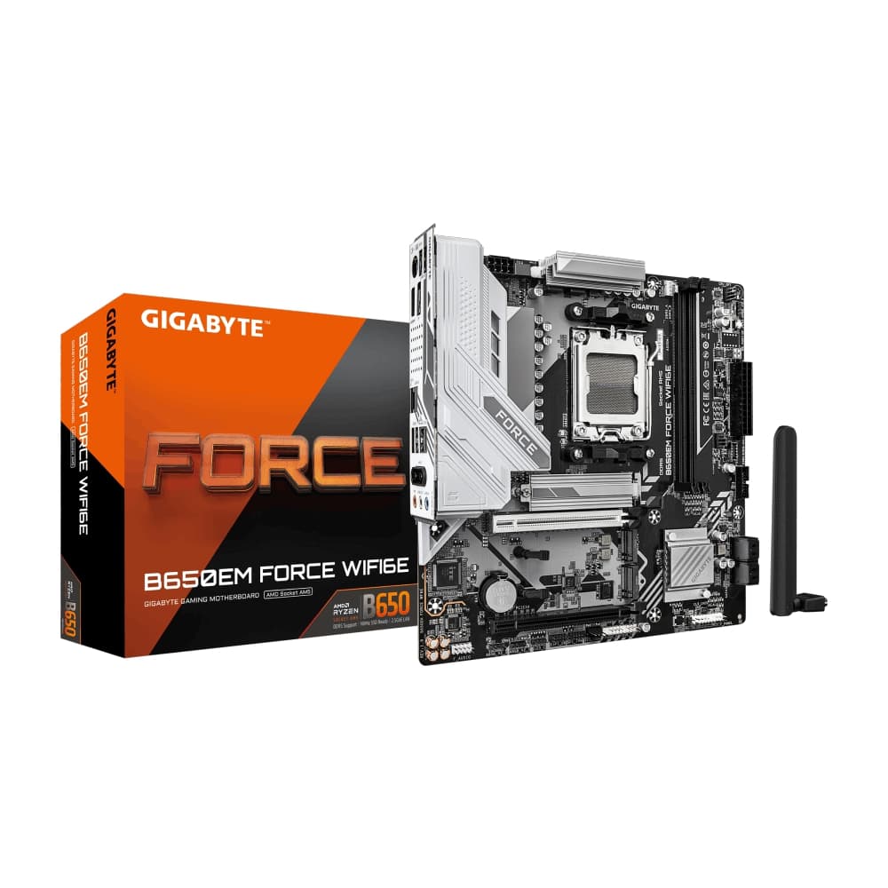 PLACA MÃE GIGABYTE B650EM FORCE WIFI6E, AMD AM5, MATX, WF/BLT, DDR5 - B650EM FORCE WF6E