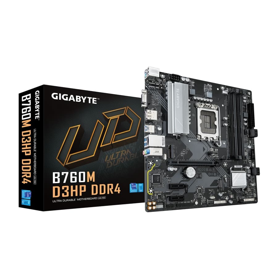 PLACA MÃE GIGABYTE B760M D3HP DDR4, INTEL LGA 1700, MATX, BLACK - B760M D3HP DDR4