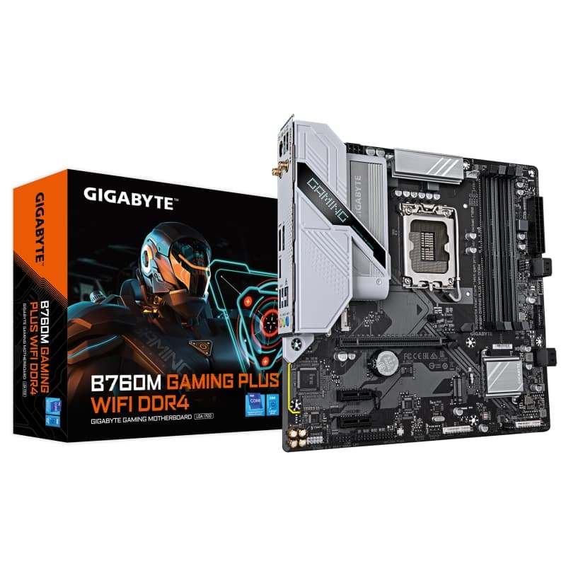 PLACA MÃE GIGABYTE B760M GAMING PLUS WIFI DDR4, INTEL LGA 1700, MATX, WF/BLT - B760M GP WIFI DDR4