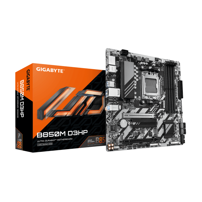 PLACA MÃE GIGABYTE B850M D3HP, AMD AM5, MATX, DDR5 - B850M D3HP