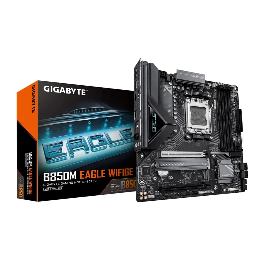 PLACA MÃE GIGABYTE B850M EAGLE WIFI6E, AMD AM5, MATX, WF/BLT, DDR5 - B850M EAGLE WF6E