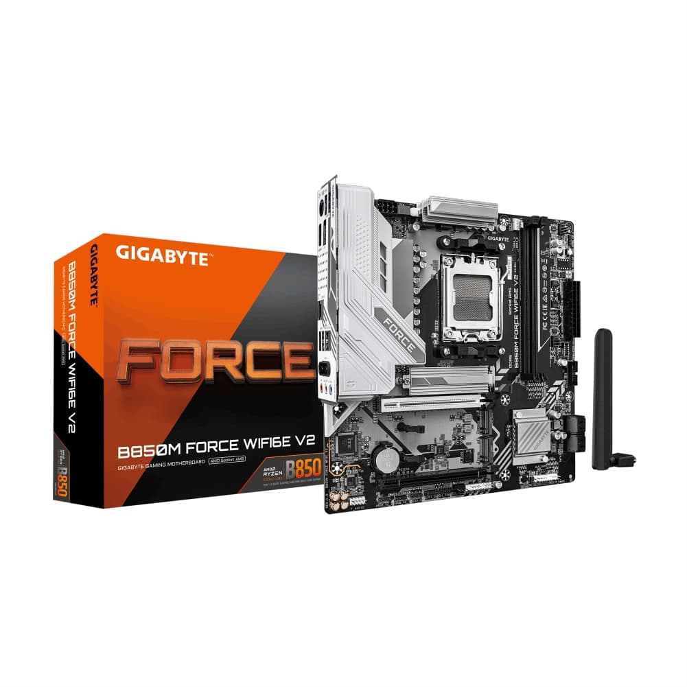 PLACA MÃE GIGABYTE B850M FORCE WIFI6E V2, AMD AM5, MATX, WF/BLT, DDR5 - B850M FORCE WF6E V2