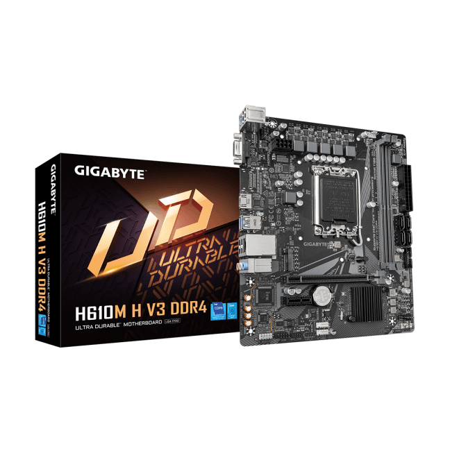 PLACA MÃE GIGABYTE H610M H V3 DDR4, INTEL LGA 1700, MATX, DDR4 - H610M H V3 DDR4