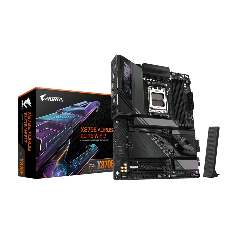 PLACA MÃE GIGABYTE X870E AORUS ELITE WIFI7, AMD AM5, ATX, WF/BLT, DDR5 - X870E A ELITE WIFI7