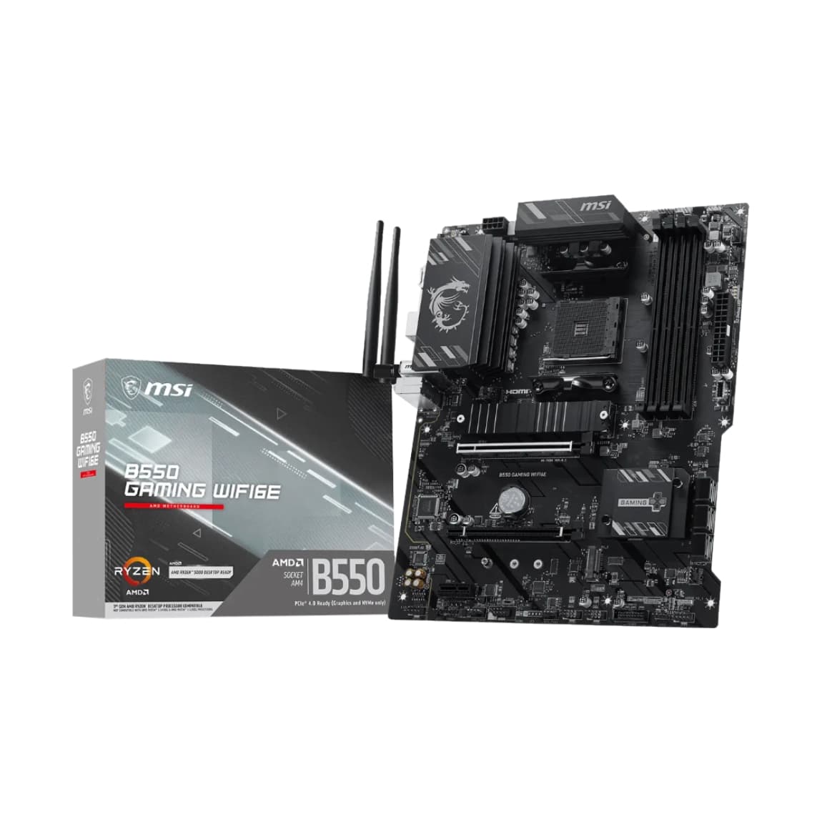 PLACA MÃE MSI B550 GAMING WIFI6E, AMD AM4, ATX, WF/BLT, DDR4, BLACK - B550 GAMING WIFI6E