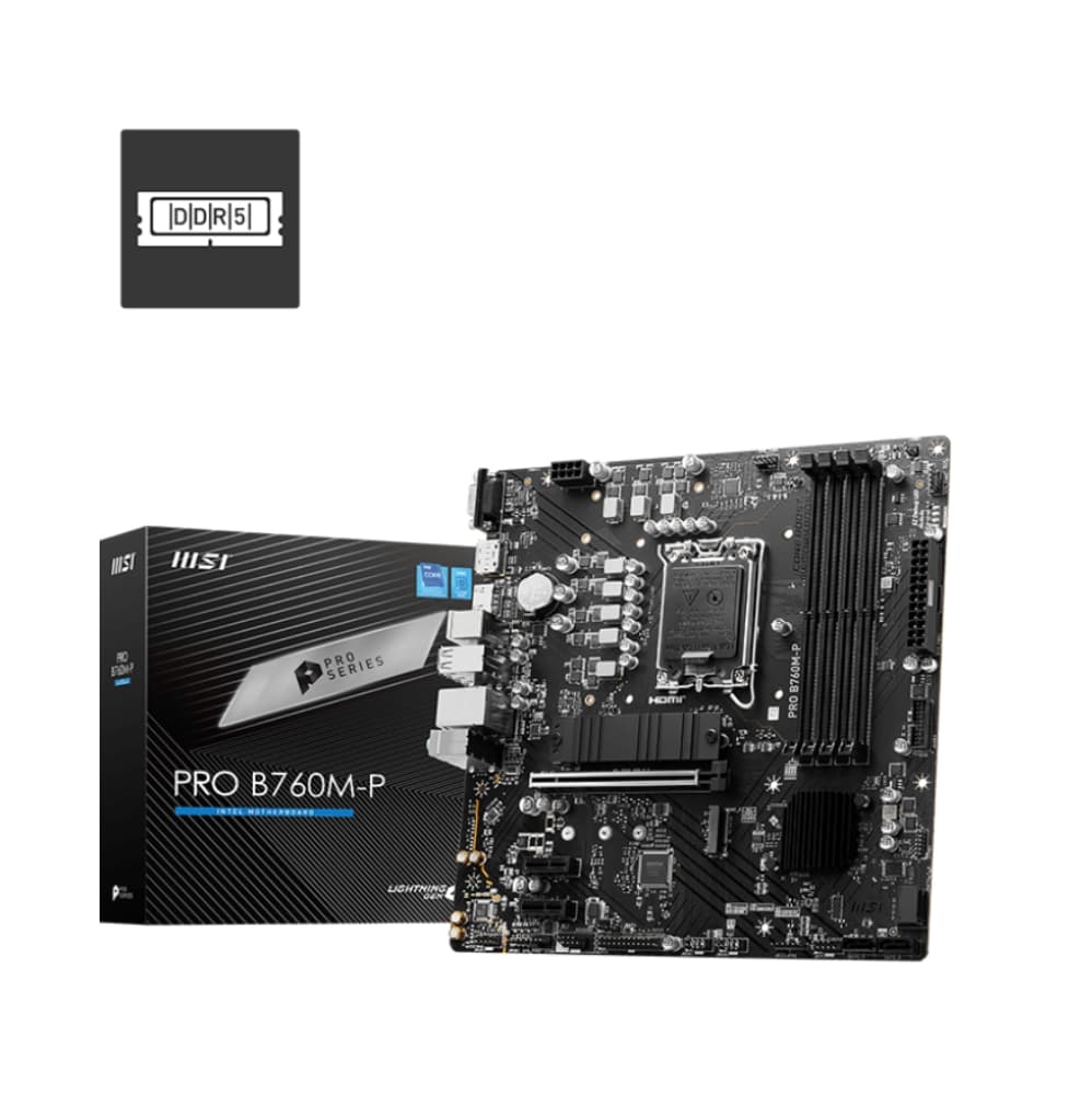 PLACA MÃE MSI PRO B760M-P DDR5, INTEL LGA 1700, MATX, DDR5 - PRO B760M-P DDR5