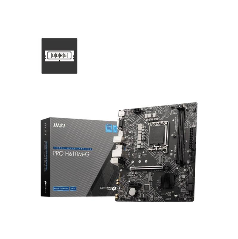 PLACA MÃE MSI PRO H610M-G, INTEL LGA 1700, MATX, DDR5 - PRO H610M-G