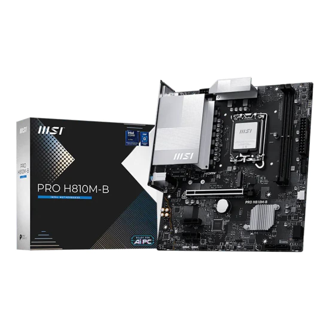 PLACA MÃE MSI PRO H810M-B, INTEL LGA 1851, MATX, DDR5, BLACK - PRO H810M-B