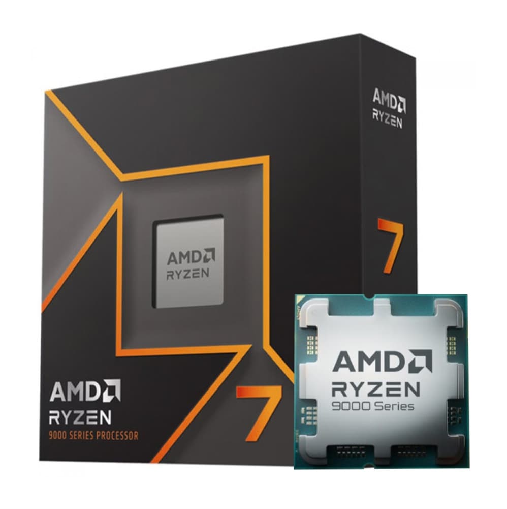 PROCESSADOR AMD RYZEN 7 9700X, 5.5GHZ MAX TURBO, CACHE 38MB, 8 CORE, 16 THREADS, AM5 - 100-100001404WOF