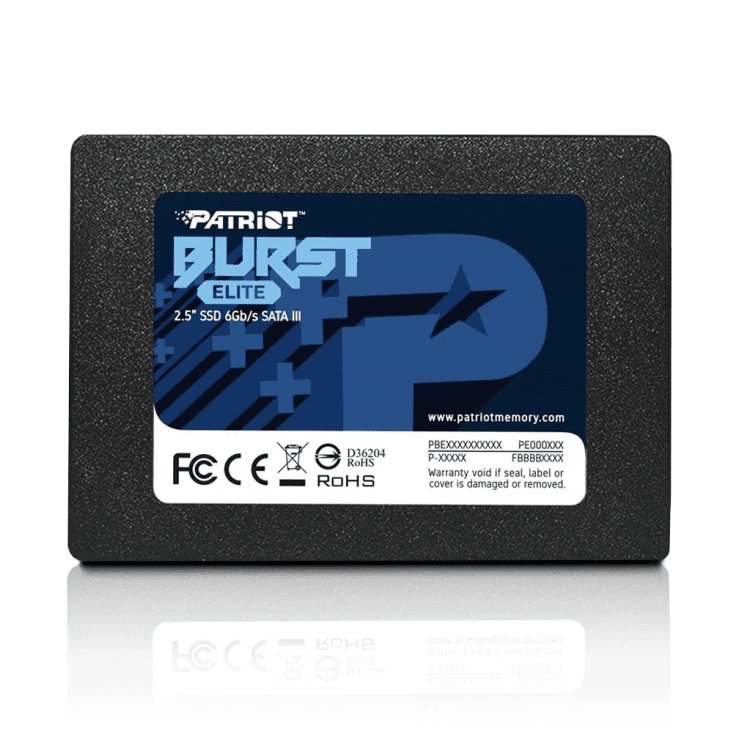 SSD 240GB PATRIOT BURST ELITE, 2.5', SATA III 6GB/S, LEIT 450MB/S, GRAV 320MB/S - PE000542-PBE240GS25SSDR