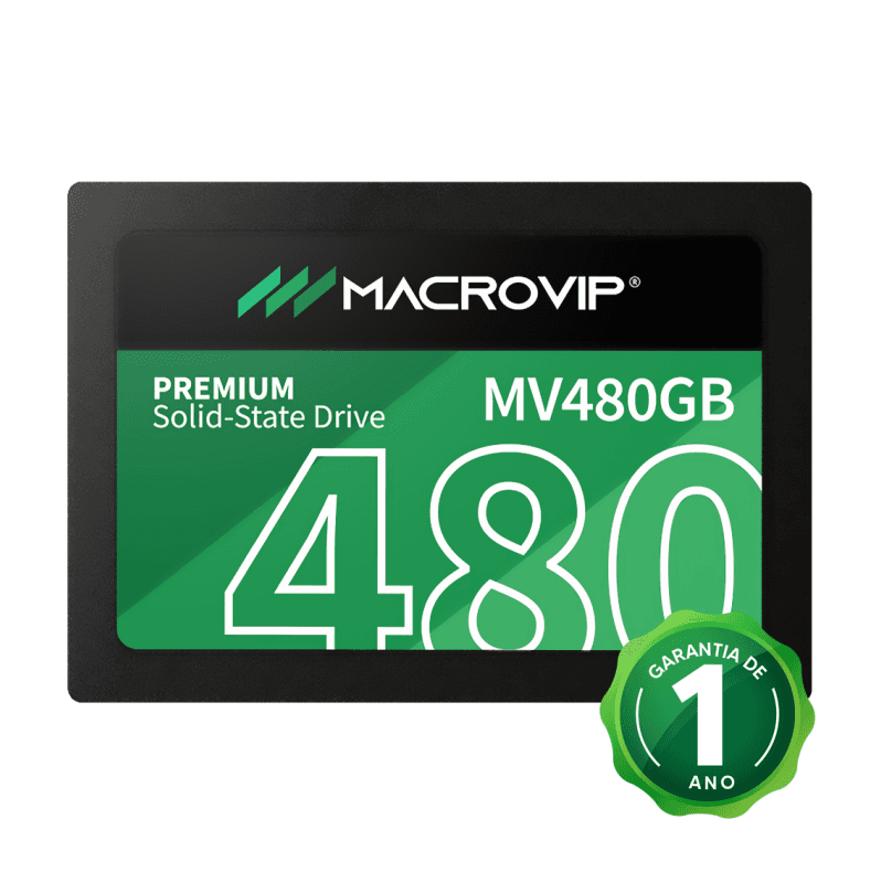 SSD 480GB MACROVIP, SATA III 6GB/S, 2.5', LEIT 520MB/S, GRAV 450MB/S - MV480GB