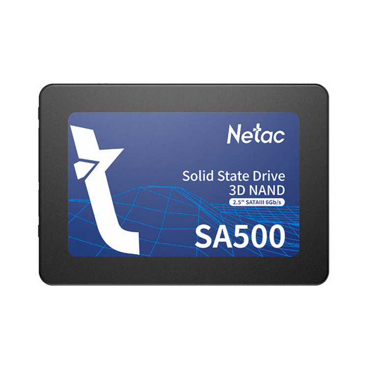 SSD 480GB NETAC SA500, SATA III 6GB/S, 2.5', LEIT 520MB/S, GRAV 450MB/S - NT01SA500-480-S3X