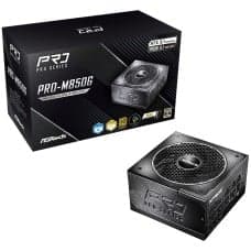 Fonte ASRock PRO Series, 850W, 80 Plus Gold, Cybenetics Gold, Full Modular, ATX 3.1, PCIe 5.1, Preto, PRO