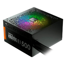Fonte Gamdias, Kratos E1, 500W, 80% de Eficiência, RGB, GD-Z500ZZZ