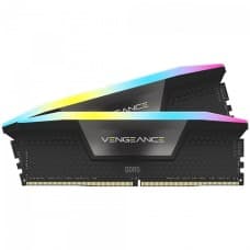 Memória DDR5 Corsair Vengeance RGB, 32GB (2x16GB), 5200MHz, Preto, CMH32GX5M2B5200C40