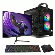 PC Gamer Soldier, AMD Ryzen 5 5500, Radeon RX 7600, 16GB DDR4, SSD 480GB + Monitor Superframe 240Hz + Co
