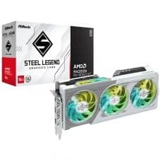 Placa de Vídeo ASRock AMD Radeon RX 9060 XT Steel Legend OC, 16GB, GDDR6, FSR, Ray Tracing, White, 90-GA5