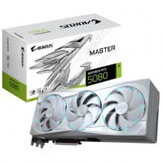 Placa de Vídeo Gigabyte AORUS NVIDIA GeForce RTX 5080 Master ICE, 16GB, GDDR7, DLSS, Ray Tracing, GV-N508