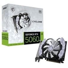 Placa de Vídeo MSI NVIDIA GeForce RTX 5060 Cyclone OC, 8GB, GDDR7, DLSS, Ray Tracing, 912-V812-205