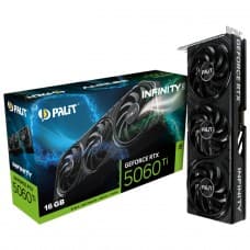 Placa de Vídeo Palit NVIDIA GeForce RTX 5060 Ti Infinity 3, 16GB, GDDR7, DLSS, Ray Tracing, NE7506T019T1-