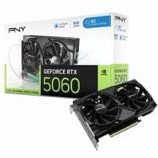 Placa de Vídeo PNY NVIDIA GeForce RTX 5060 Dual OC, 8GB, GDDR7, DLSS, Ray Tracing, VCG50608DFXPB1-O