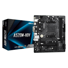 Placa Mãe ASRock A520M-HDV, A520, AMD AM4, mATX, DDR4