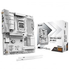 Placa Mãe ASRock B850 Challenger WiFi White, Chipset B850, AMD AM5, ATX, DDR5, Branco
