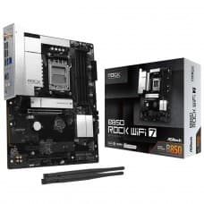 Placa Mãe ASRock B850 Rock WiFi 7, Chipset B850, AMD AM5, ATX, DDR5