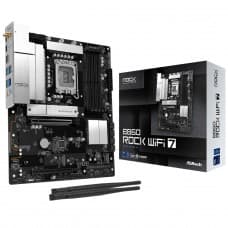 Placa Mãe ASRock B860 Rock WiFi 7, Chipset B860, Intel LGA 1851, ATX, DDR5