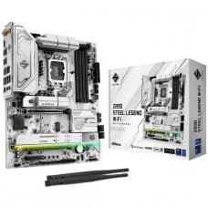 Placa Mãe ASRock Z890 Steel Legend WIFI, Chipset Z890, Intel LGA 1851, ATX, DDR5, Branco, 90-MXBPF0-A0UAY