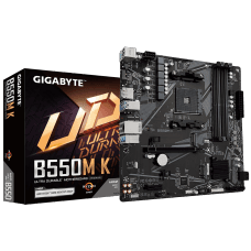 Placa Mãe Gigabyte B550M K, Chipset B550, AMD AM4, mATX, DDR4