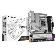 Placa Mãe Gigabyte B650M AORUS ELITE AX ICE, Chipset B650, AMD AM5, MATX, DDR5