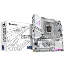 Placa Mãe Gigabyte Z890M Aorus Elite WIFI7 ICE, Chipset Z890, Intel LGA 1851, MATX, DDR5, Branco