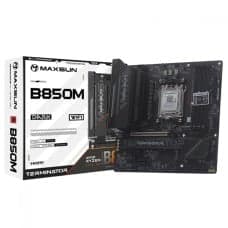 Placa Mãe Maxsun Terminator B850M Dark WiFi, Chipset B850, AMD AM5, mATX, DDR5