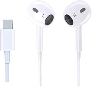 Fone de Ouvido Premium USB-C, Anti-Ruído (99,15%), Cabo de Tecido, Áudio HD; compatível com Samsung, LG e Smartphones Tipo-C, para Música e Chamadas - 3ª Geração