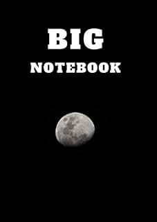 BIG Notebook: 700 Pages - 8.27 x 11.69 inches (Large as A4) - lined Notebook - Black Moon Cover