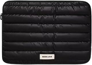 Capa Acolchoada para Notebook Impermeável até 14″ Case com Zíper Reforçado e Interior Flanelado Proteção Contra Impactos Pasta Maleta para Notebook e Macbook, PREMIUM (Preto)