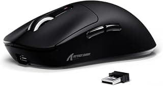 Mouse Gamer ATTACK SHARK X3 Sem Fio Tri-Mode (2.4G/Bluetooth/USB) Sensor PixArt PAW3395 26K DPI Com Base RGB – Ergonômico, Alta Precisão (Preto)
