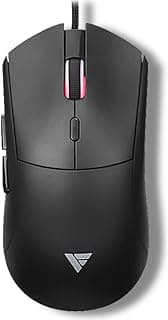 Force One Mouse Gamer Blackpulse com Fio, RGB 13 Modos, DPI 1000-12800, Sensor Yingst 825, 129 × 66 × 39 mm