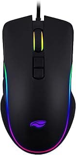 C3Tech Mouse Gamer com fio MG-300BK Havoc Preto Com Iluminação RGB Cabo com comprimento de 150cm Revestimento em Nylon Ergonômico 4800DPI