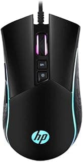 HP Mouse Gamer USB M220 Preto Sensor Óptico SPCP199 Resoluções até 4800 DPI e Iluminação RGB Grande 7 botões cabo de 1,5M 1QW51AA