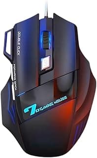 Mouse Gamer com 7 Botões Programáveis, Iluminação LED RGB e Sensor Óptico de 3200 DPI para Jogos