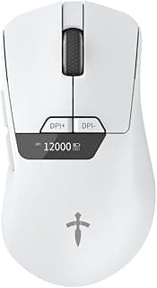 Mouse Sem Fio Gamer 12000dpi Sensor Pixart 3311 Polling Rate 2000hz Cor Branco Preto - Titorion (Branco)