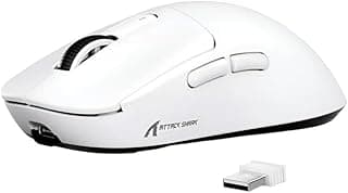 ATTACK SHARK Mouse Gamer X3, Sem Fio/Com Fio BT/2.4G, Superlight 49g, Branco, Sensor PixArt PAW3395, DPI até 26000, Switches Kailh GM8.0, Compatível com Win11/Xbox/PC/Mac