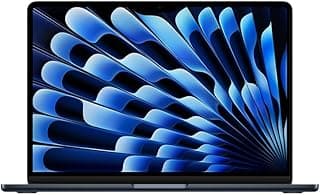 Apple 2024 MacBook Air (de 13 polegadas, Chip M3 da Apple com CPU de oito núcleos e GPU de oito núcleos, 8GB Memória unificada, de 256 GB) - Meia-noite