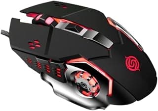 Mouse Gamer com RGB, Base Metálica,Cabo Nylon,alta precisão,4niveis de DPI | 4 Níveis de DPI, 5 Botões Programáveis, Função Macro