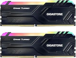 【RAM DDR5 RGB】 Kit GIGASTONE Game Turbo 32GB (2x16GB) DDR5 6400MHz PC5-51200 CL40-40-40-84 Intel XMP 3.0 AMD Expo 1.35V UDIMM 288 pinos sem buffer, sem buffer, sem ECC, alto desempenho, memória de