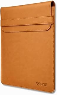Capa Case para Notebook Couro Ecológico Forro Aveludado Suede Couse (Caramelo)