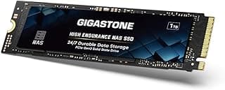 Gigastone SSD 1TB M.2 NAS SSD 24 horas por dia, 7 dias por semana, cache de alta resistência para armazenamento conectado à rede, centro de dados empresarial, nuvem pessoal, PCIe 3.0 NVMe NAS Unidade