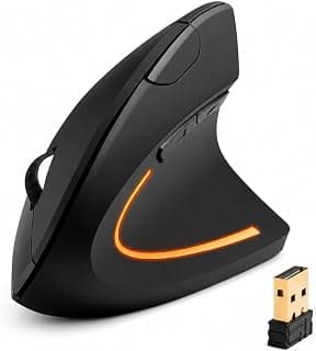 Mouse Vertical Ergonômico Bluetooth Sem Fio Wireless a Pilha Anatômico Ortopédico com Apoio Grande Silencioso Gamer Compatível com Windows e Mac Reduz Dor no Pulso e Fadiga